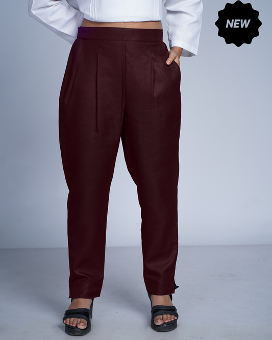 Side zip pants (Espresso)