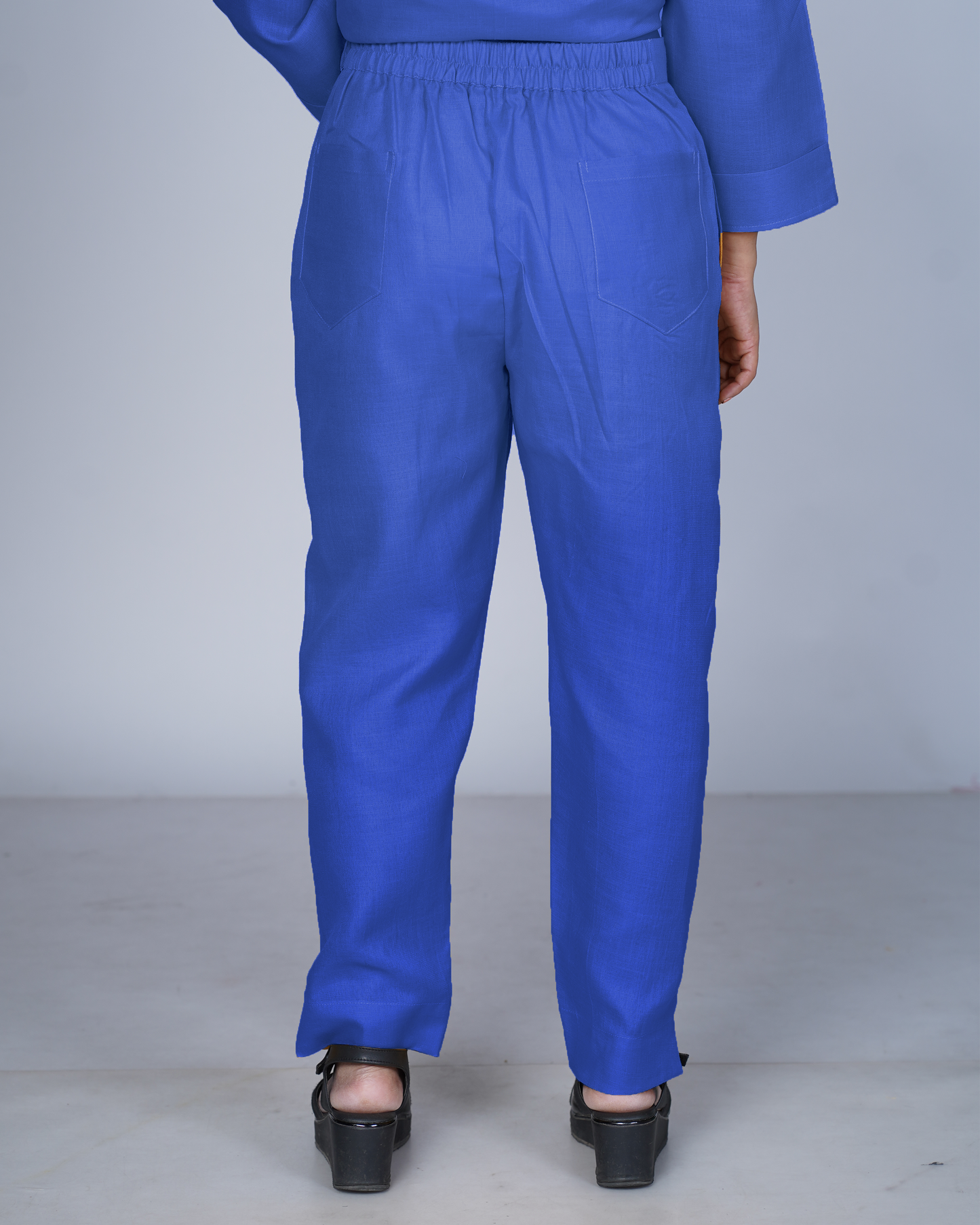 Side zip pants (Cobalt blue)
