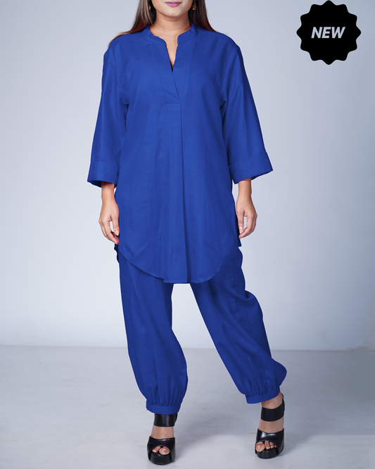 Cobalt Blue Utsavi Co-ord Set