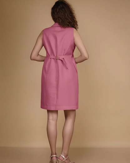 Trench Dress (Rose Pink)