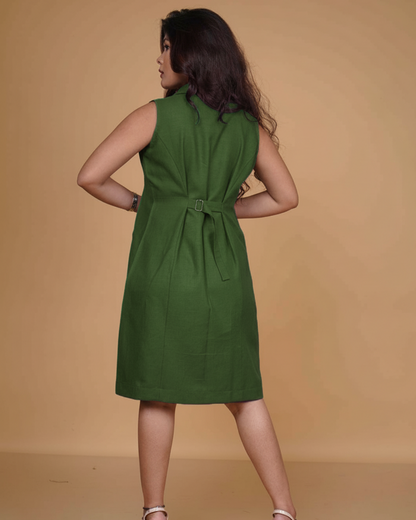 Trench Dress (Moss Green)