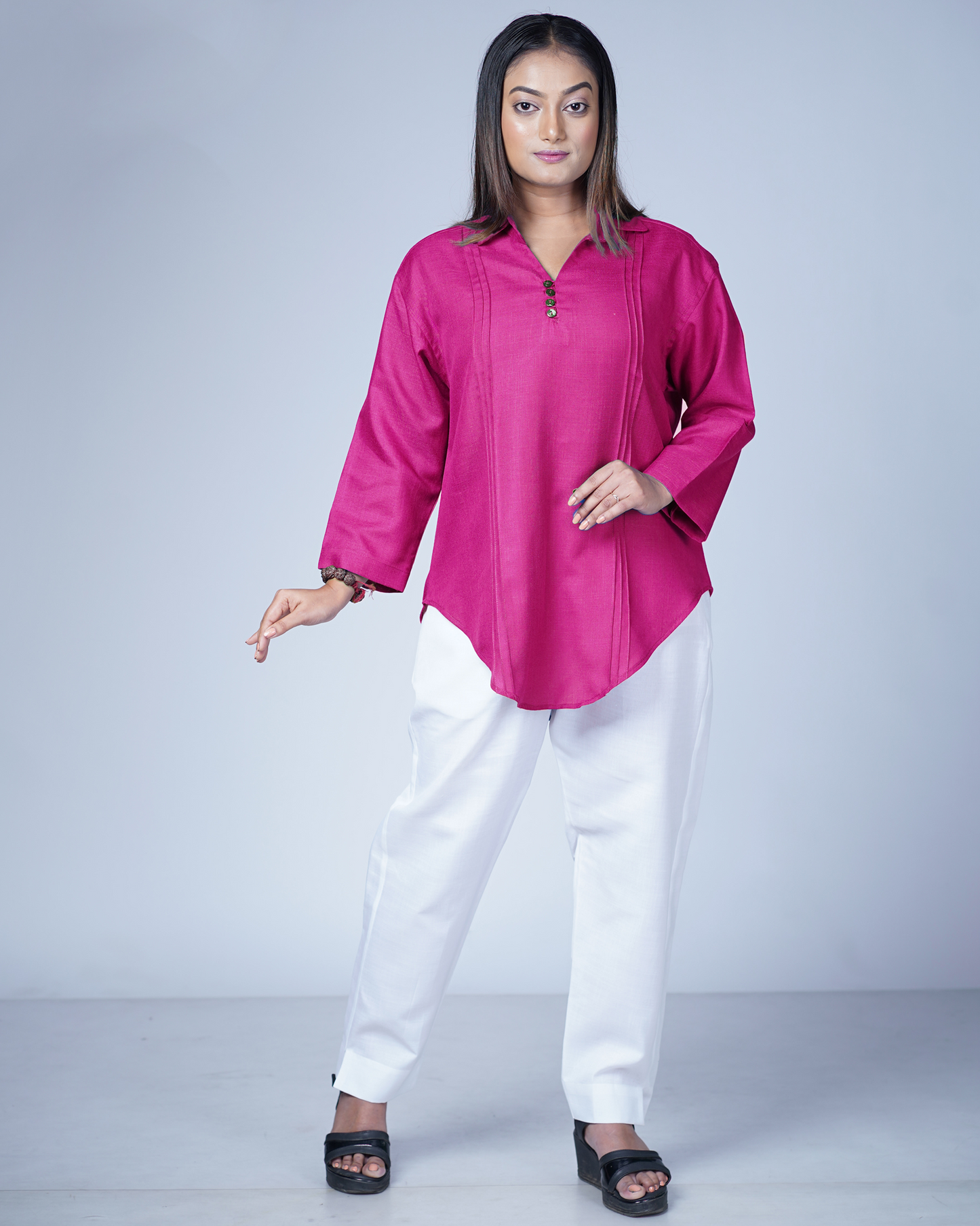 Leher Kurta (Hot Pink)