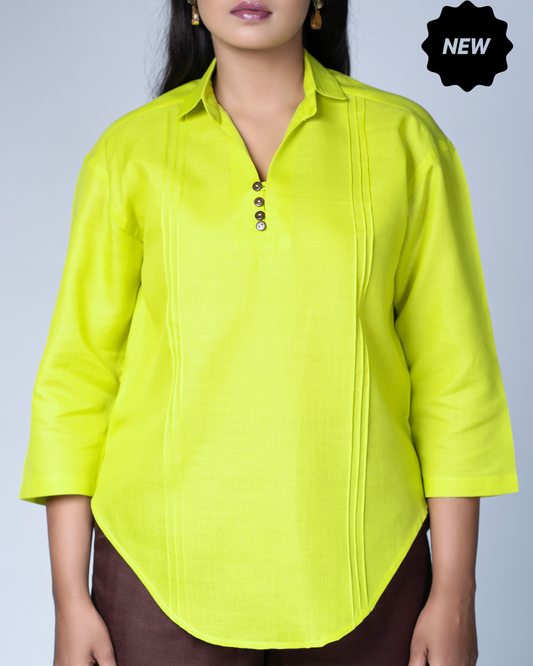 Leher Kurta (Lime)