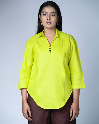 Leher Kurta (Lime)