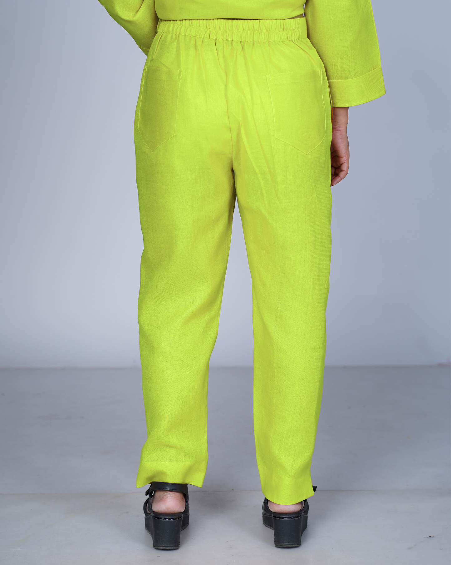Side zip pants (Lime)