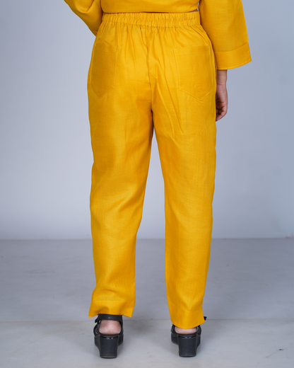 Side zip pants (Mustard)