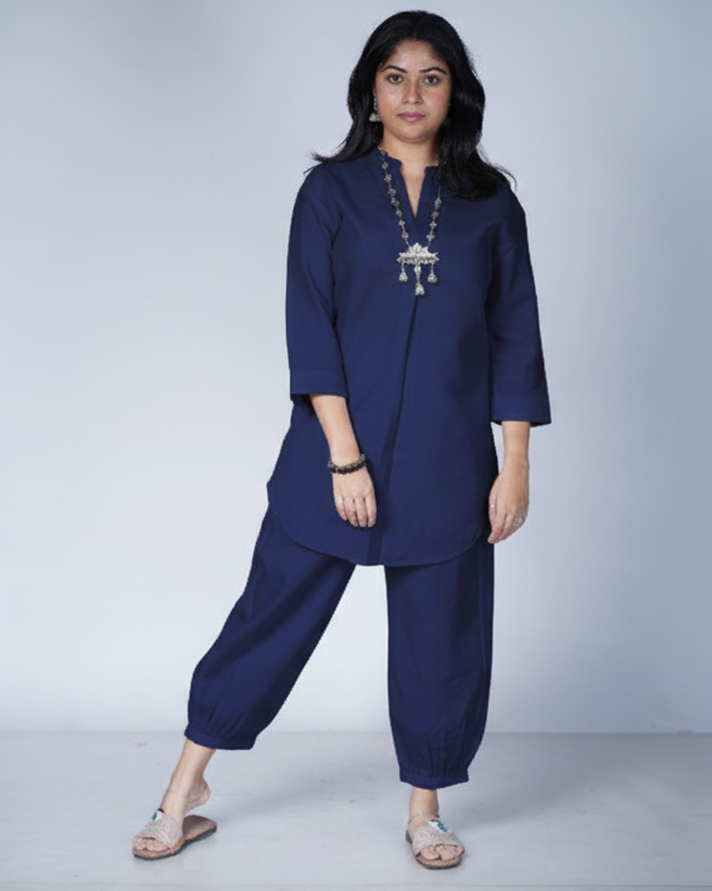 Navy Blue Utsavi Co-ord Set