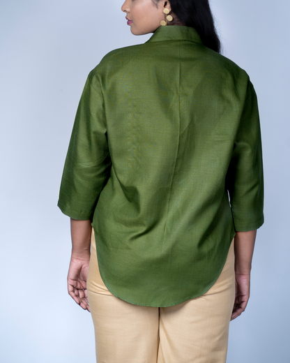 Leher Kurta (Olive)