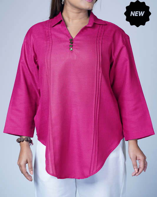 Leher Kurta (Hot Pink)