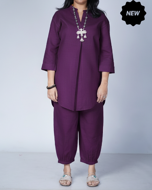 Purple Utsavi Co-ord Set