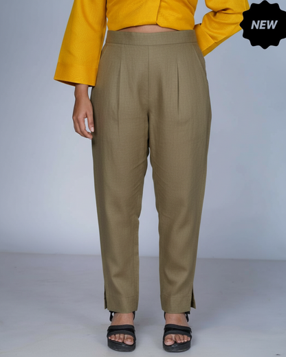 Side zip pants (Smoky Brown)