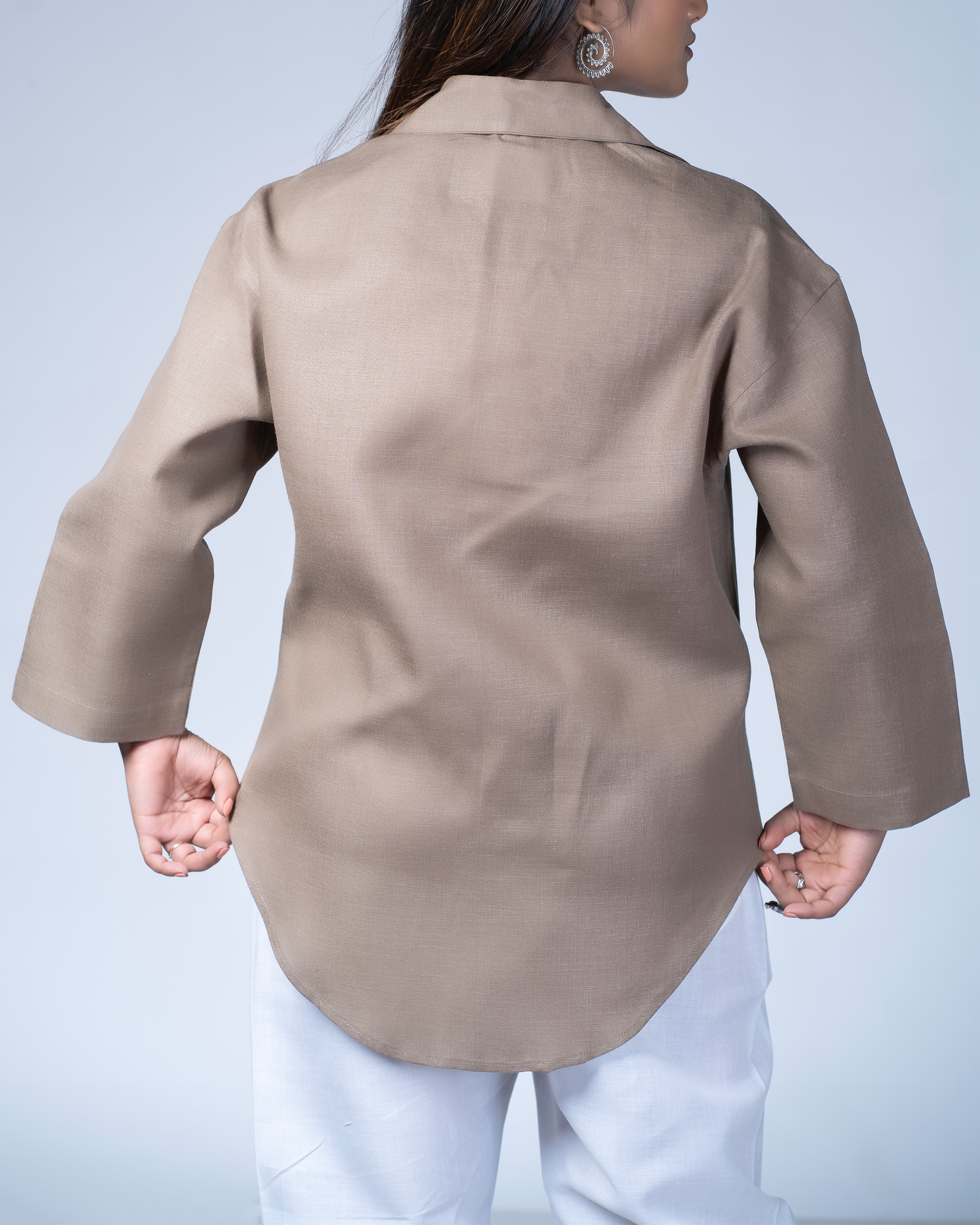 Leher Kurta (smoky brown)