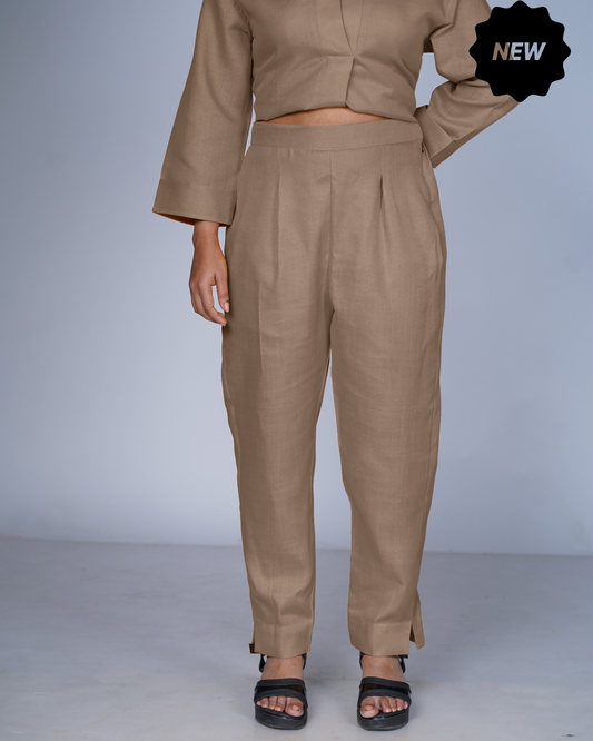 Side zip pants (Smoky Brown)