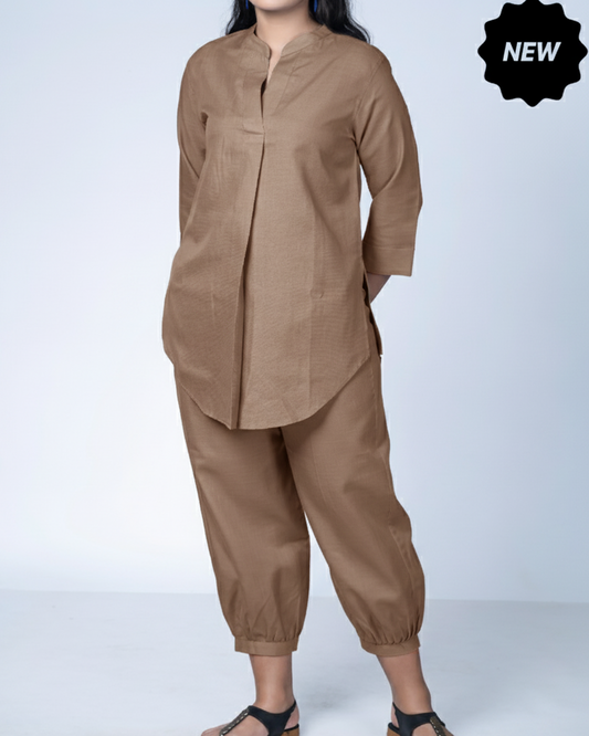 Smoky Brown Utsavi Co-ord Set