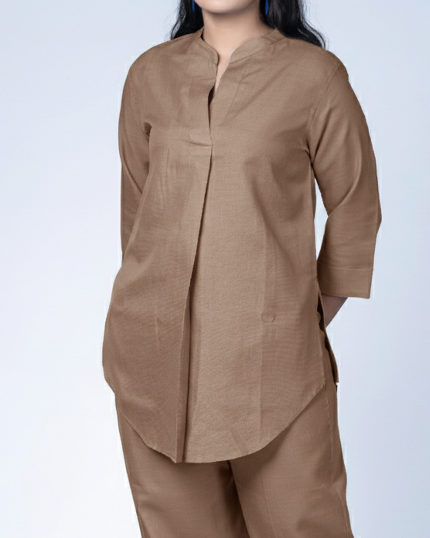 Smoky Brown Utsavi Co-ord Set