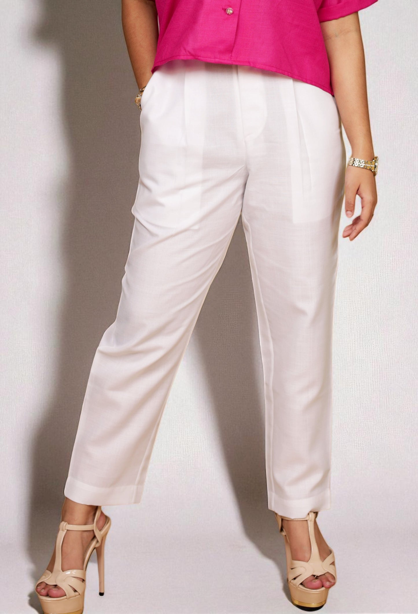 BoxyCharm Co-ord 2pc set (Hot Pink & White)