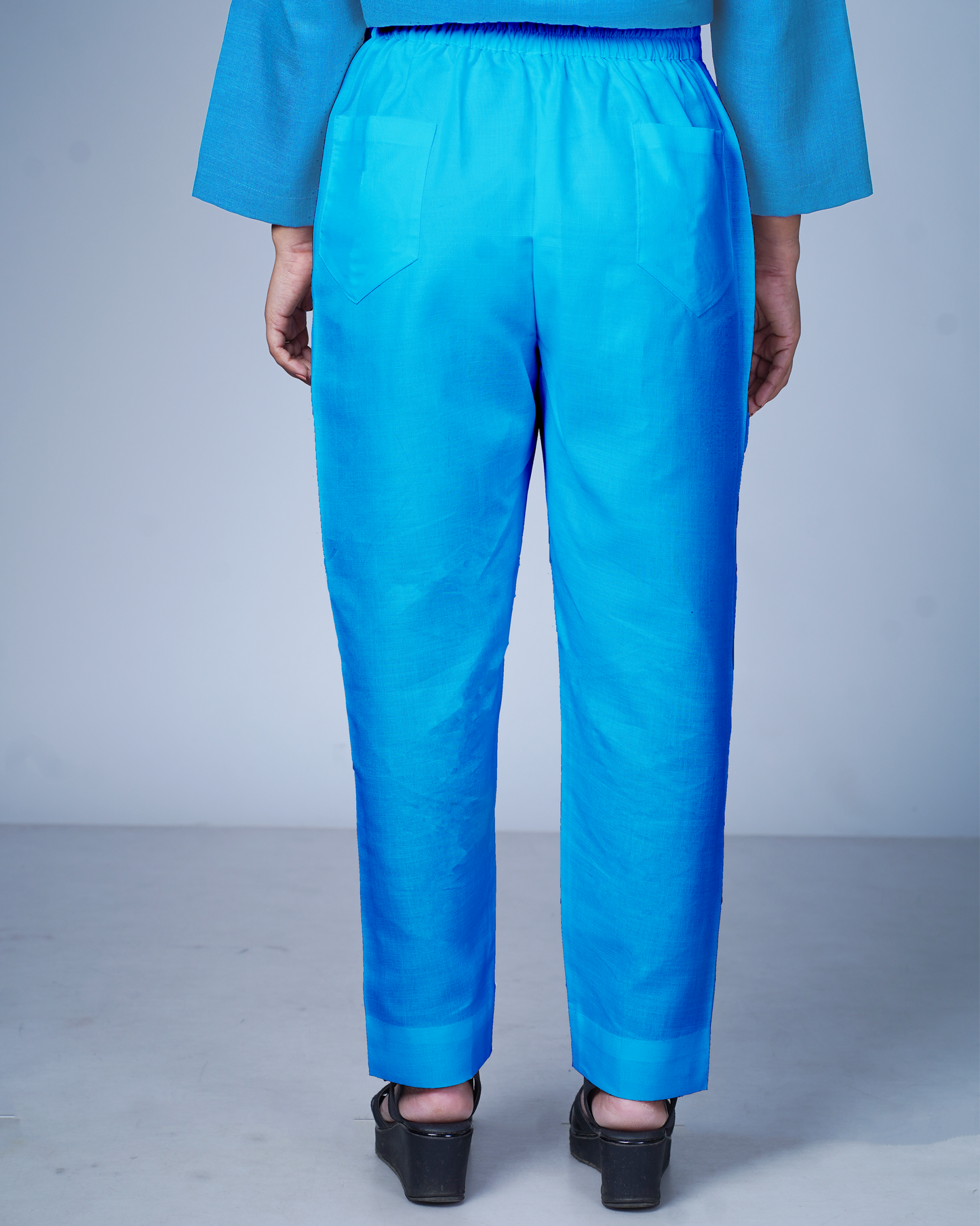 Side zip pants (Teal)