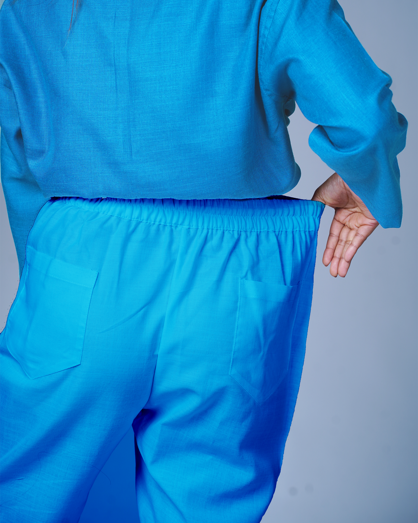 Side zip pants (Teal)
