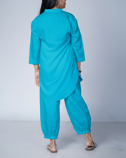 Teal Utsavi Co-ord Set