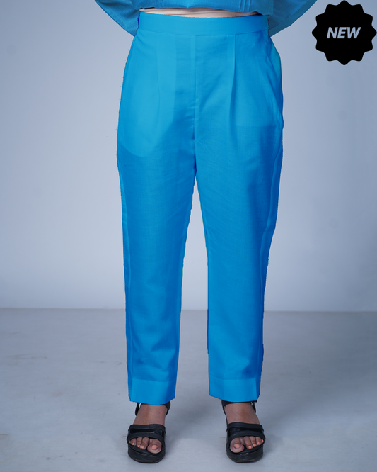 Side zip pants (Teal)