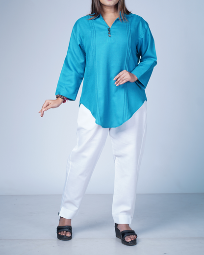 Leher Kurta (Teal)