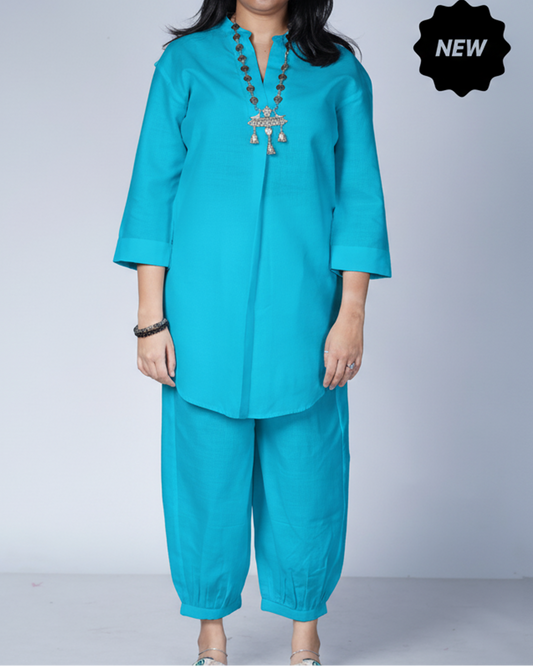 Teal Utsavi Co-ord Set