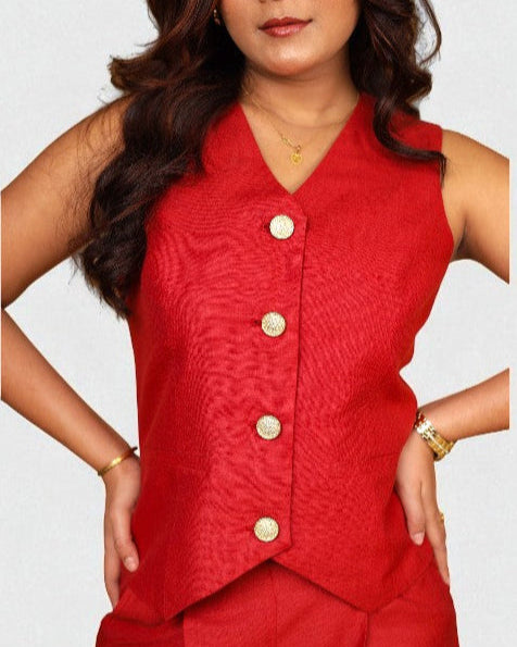 Vestro Waistcoat (Maroon)
