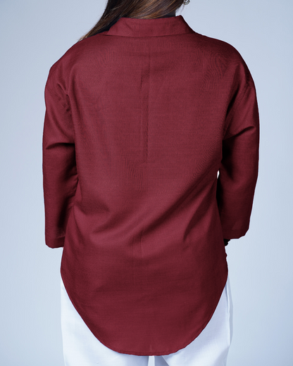 Leher Kurta (Wine)