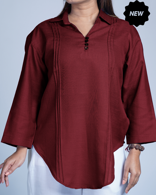 Leher Kurta (Wine)