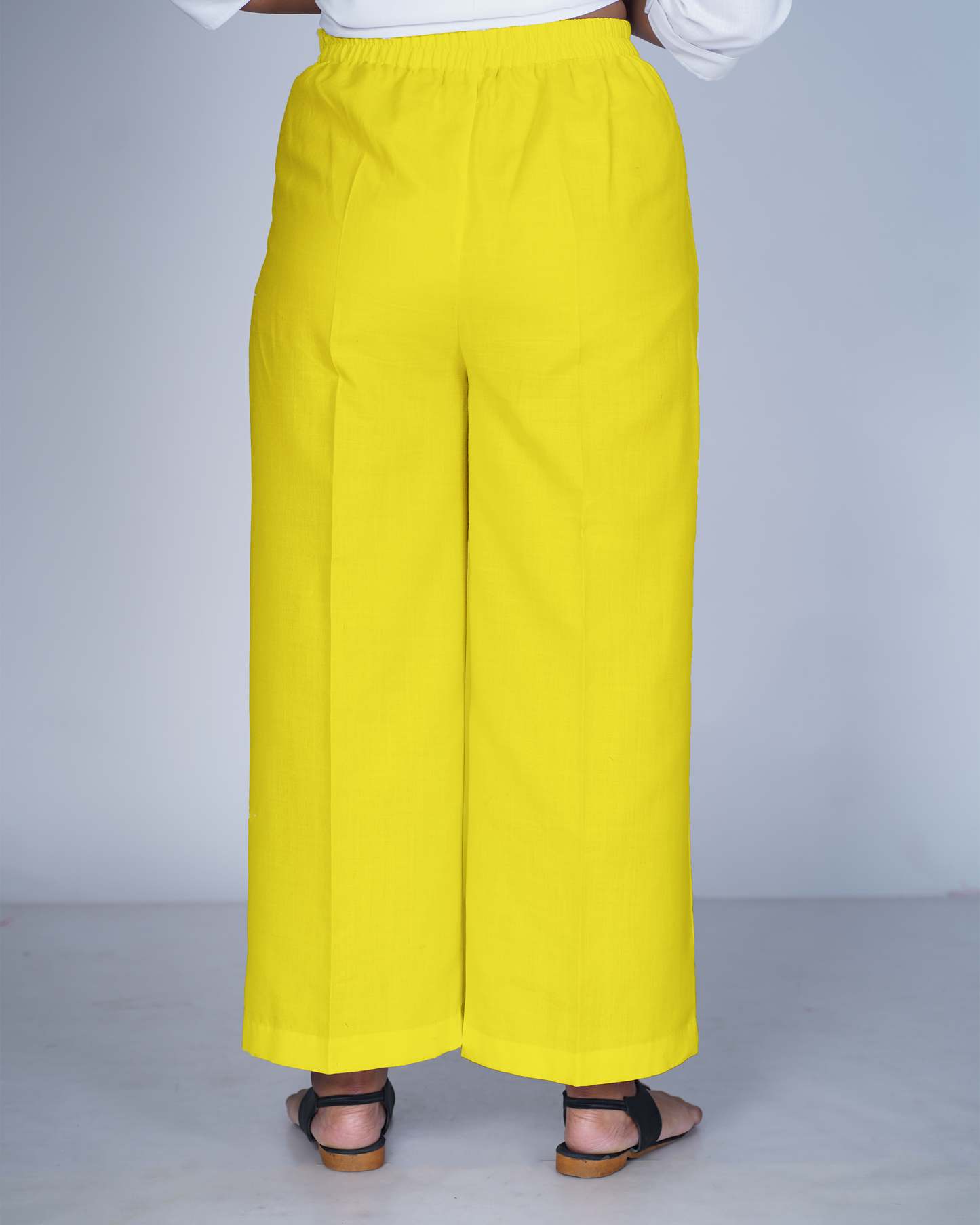 Trouser Palazzo Style (Pastel Yellow )
