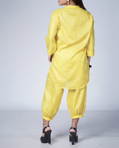 Pastel yellow Utsavi Co-ord Set