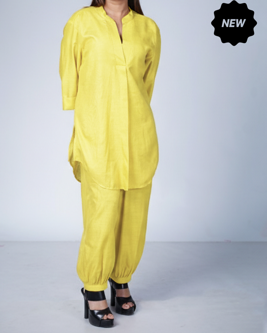 Pastel yellow Utsavi Co-ord Set