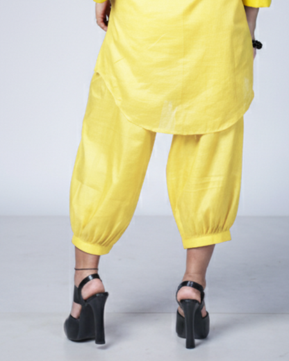 Pastel yellow Utsavi Co-ord Set